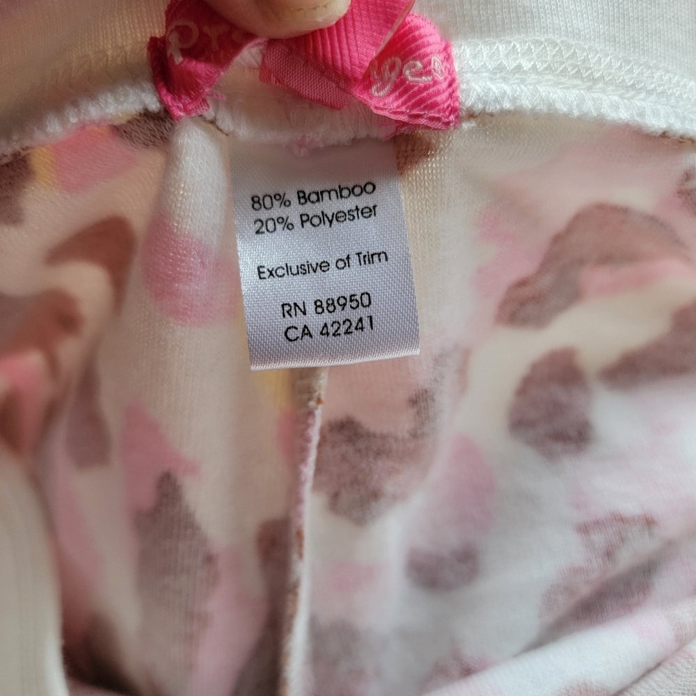 PJ Salvage Pink Leopard Print Bamboo Blend Terry Cloth Pants Beach Lounge Medium - Picture 11 of 12
